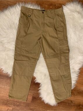 5.11 Tactical 36 x 31 1/2” Work Pant Style 74251 Khaki 100% Cotton *Stain as-is